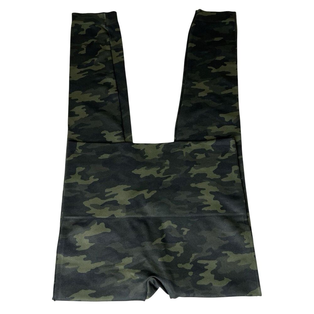 3/$25 Spanx Seamless Leggings Womens Medium Green Camouflage Look At Me Now
